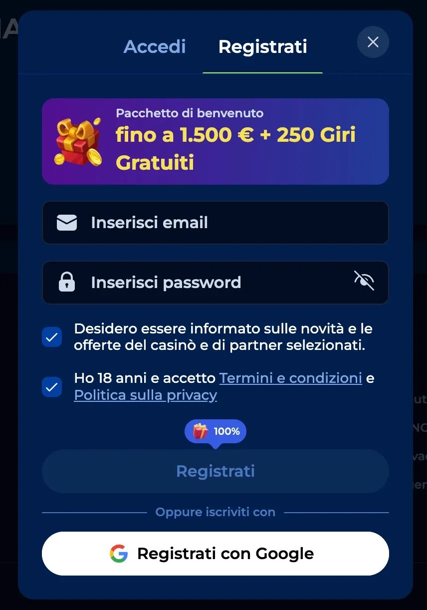 Billionairespin register